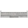 Concrete gray bed frame with headboard and footboard 75x190 cm by , Beds and slatted bases - Ref: Foro24-3203820, Price: 135,...