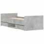 Betongrauer Bettrahmen mit Kopf- und Fußteil 75x190 cm von , Betten und Lattenroste - Ref: Foro24-3203820, Preis: 132,07 €, R...