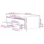 Concrete gray bed frame with headboard and footboard 75x190 cm by , Beds and slatted bases - Ref: Foro24-3203820, Price: 135,...