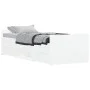 White bed frame with headboard and footboard 75x190 cm by , Beds and slatted bases - Ref: Foro24-3203817, Price: 149,10 €, Di...