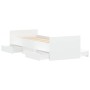 White bed frame with headboard and footboard 75x190 cm by , Beds and slatted bases - Ref: Foro24-3203817, Price: 139,97 €, Di...