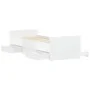 White bed frame with headboard and footboard 75x190 cm by , Beds and slatted bases - Ref: Foro24-3203817, Price: 149,10 €, Di...