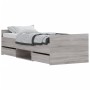 Estructura de cama con cabecero piecero gris Sonoma 75x190 cm de , Camas y somieres - Ref: Foro24-3203822, Precio: 150,95 €, ...