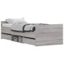 Estructura de cama con cabecero piecero gris Sonoma 75x190 cm de , Camas y somieres - Ref: Foro24-3203822, Precio: 150,95 €, ...