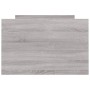 Sonoma gray bed frame with headboard and footboard 75x190 cm by , Beds and slatted bases - Ref: Foro24-3203822, Price: 146,43...