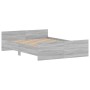 Bettgestell in Sonoma-Grau mit Kopf- und Fußteil 140x190 cm von , Betten und Lattenroste - Ref: Foro24-3203787, Preis: 171,71...