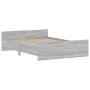 Sonoma gray bed frame with headboard and footboard 140x190 cm by , Beds and slatted bases - Ref: Foro24-3203787, Price: 168,6...