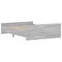 Sonoma gray bed frame with headboard and footboard 140x190 cm by , Beds and slatted bases - Ref: Foro24-3203787, Price: 168,6...