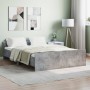 Concrete gray bed frame with headboard and footboard 140x190cm by , Beds and slatted bases - Ref: Foro24-3203785, Price: 173,...