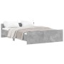Betongrauer Bettrahmen mit Kopf- und Fußteil 140 x 190 cm von , Betten und Lattenroste - Ref: Foro24-3203785, Preis: 175,24 €...