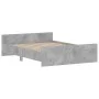 Concrete gray bed frame with headboard and footboard 140x190cm by , Beds and slatted bases - Ref: Foro24-3203785, Price: 172,...