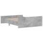 Concrete gray bed frame with headboard and footboard 140x190cm by , Beds and slatted bases - Ref: Foro24-3203785, Price: 172,...