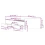Sonoma gray bed frame with headboard and footboard 100x200 cm by , Beds and slatted bases - Ref: Foro24-3203801, Price: 163,3...
