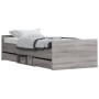 Estructura de cama con cabecero piecero gris Sonoma 90x200 cm de , Camas y somieres - Ref: Foro24-3203808, Precio: 202,48 €, ...