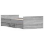 Sonoma gray bed frame with headboard and footboard 90x200 cm by , Beds and slatted bases - Ref: Foro24-3203808, Price: 192,29...