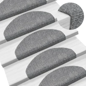 Stufenmatte 15 Einheiten aus gestanztem Stoff 65x21x4cm hellgrau von vidaXL, Treppenmatten - Ref: Foro24-132699, Preis: 49,73...