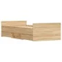Bed frame with Sonoma oak headboard and footboard 100x200 cm by , Beds and slatted bases - Ref: Foro24-3203798, Price: 185,47...
