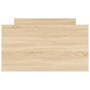 Bettgestell mit Kopfteil und Fußteil aus Sonoma-Eiche 100x200 cm von , Betten und Lattenroste - Ref: Foro24-3203798, Preis: 1...