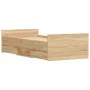 Bed frame with Sonoma oak headboard and footboard 100x200 cm by , Beds and slatted bases - Ref: Foro24-3203798, Price: 185,47...
