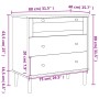 SENJA Kommode Rattan-Optik aus massivem weißem Kiefernholz 80x40x80cm von , Schubladen - Ref: Foro24-358023, Preis: 105,35 €,...