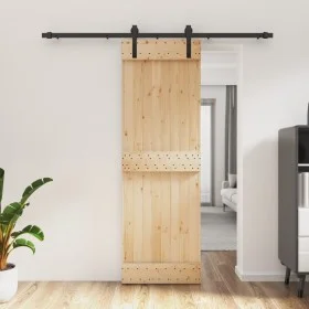Puerta corredera con herrajes madera maciza de pino 70x210 cm von , Türen - Ref: Foro24-3202986, Preis: 149,10 €, Rabatt: %