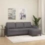 3-Sitzer-Sofa mit Hocker aus grauem Kunstleder 180 cm von , Sofas - Ref: Foro24-3201124, Preis: 316,67 €, Rabatt: %