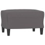3-seater sofa with stool gray synthetic leather 180 cm by , Sofas - Ref: Foro24-3201124, Price: 321,63 €, Discount: %