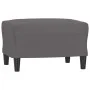 3-Sitzer-Sofa mit Hocker aus grauem Kunstleder 180 cm von , Sofas - Ref: Foro24-3201124, Preis: 316,67 €, Rabatt: %