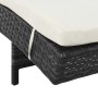 Sonnenliegen mit Rädern und Kissen, 2 Einheiten, schwarzes synthetisches Rattan von , Liegen - Ref: Foro24-3078465, Preis: 33...