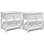 Nachttische 2 Einheiten aus weißem Holz von vidaXL, Nachttische - Ref: Foro24-242871, Preis: 96,26 €, Rabatt: %