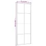 Schiebetür aus ESG-Glas und weißem Aluminium, 76 x 205 cm von , Türen für zu Hause - Ref: Foro24-151669, Preis: 164,69 €, Rab...