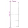 Schiebetür aus ESG-Glas und weißem Aluminium, 76 x 205 cm von , Türen für zu Hause - Ref: Foro24-151669, Preis: 162,15 €, Rab...