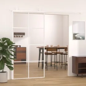 Schiebetür aus ESG-Glas und weißem Aluminium, 102,5 x 205 cm von , Türen für zu Hause - Ref: Foro24-151676, Preis: 178,56 €, ...