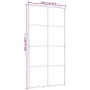 ESG glass and white aluminum sliding door 102.5x205 cm by , Doors for the home - Ref: Foro24-151676, Price: 175,68 €, Discoun...
