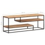 TV-Schrank aus massivem Akazienholz, 130 x 30 x 45 cm von , TV-Möbel - Ref: Foro24-321625, Preis: 171,80 €, Rabatt: %