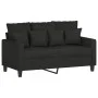 Sofa set with cushions 3 pieces black fabric by , Sofas - Ref: Foro24-3201676, Price: 531,50 €, Discount: %