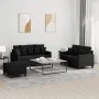 Juego de sofás con cojines 3 piezas tela negro de , Sofás - Ref: Foro24-3201660, Precio: 432,32 €, Descuento: %