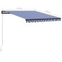 Blau-weiße einziehbare manuelle Markise 350x250 cm von vidaXL, Markisen - Ref: Foro24-3055188, Preis: 233,88 €, Rabatt: %