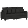 Sofa set with cushions 3 pieces black fabric by , Sofas - Ref: Foro24-3201660, Price: 438,93 €, Discount: %