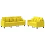 Sofa set with cushions 2 pieces light yellow fabric by , Sofas - Ref: Foro24-3201669, Price: 457,34 €, Discount: %