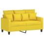 Sofa set with cushions 2 pieces light yellow fabric by , Sofas - Ref: Foro24-3201669, Price: 464,89 €, Discount: %