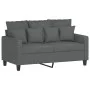 Sofagarnitur mit Kissen 3-teilig aus dunkelgrauem Stoff von , Sofas - Ref: Foro24-3201657, Preis: 476,64 €, Rabatt: %