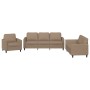 Cappuccino synthetic leather 3-piece sofa set with cushions by , Sofas - Ref: Foro24-3201744, Price: 584,38 €, Discount: %