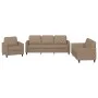 Cappuccino synthetic leather 3-piece sofa set with cushions by , Sofas - Ref: Foro24-3201744, Price: 576,04 €, Discount: %