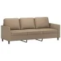 Cappuccino synthetic leather 3-piece sofa set with cushions by , Sofas - Ref: Foro24-3201744, Price: 576,04 €, Discount: %