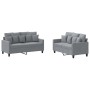 Sofa set with cushions 2 pieces light gray fabric by , Sofas - Ref: Foro24-3201648, Price: 429,72 €, Discount: %