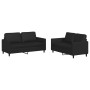 2-piece black synthetic leather sofa set with cushions by , Sofas - Ref: Foro24-3201750, Price: 412,08 €, Discount: %
