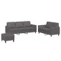 Gray synthetic leather 3-piece sofa set with cushions by , Sofas - Ref: Foro24-3201767, Price: 494,42 €, Discount: %