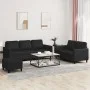 3-piece black synthetic leather sofa set with cushions by , Sofas - Ref: Foro24-3201765, Price: 509,63 €, Discount: %
