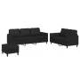 Juego de sofás con cojines 3 piezas cuero sintético negro de , Sofás - Ref: Foro24-3201765, Precio: 509,60 €, Descuento: %
